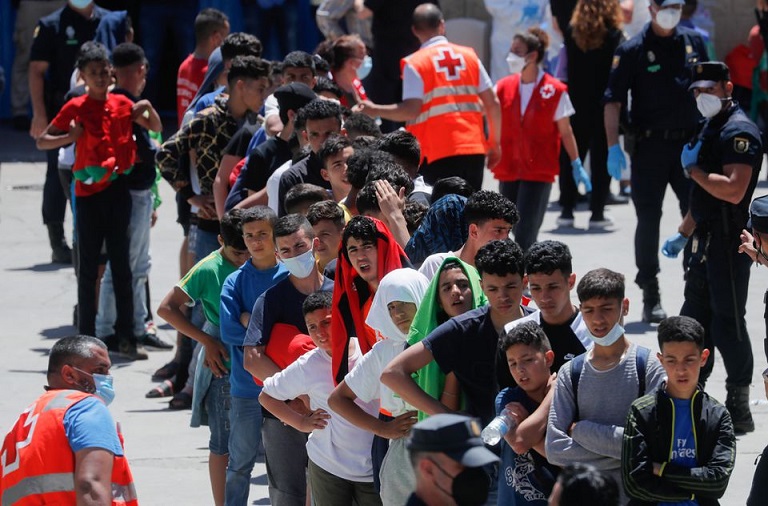 menores no acompañados en Ceuta a la espera de repatriación a Marruecos